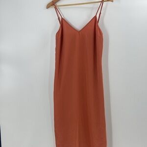 A new day pumpkin spice body con slip dress adjustable straps fall autumn color